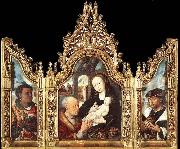 unknow artist Triptych The Adoration of the Magi oil painting reproduction